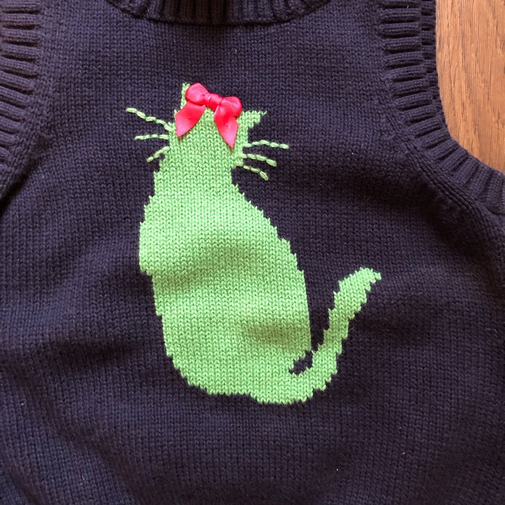 Talbots Kids cat sweater - Picture 2 of 4